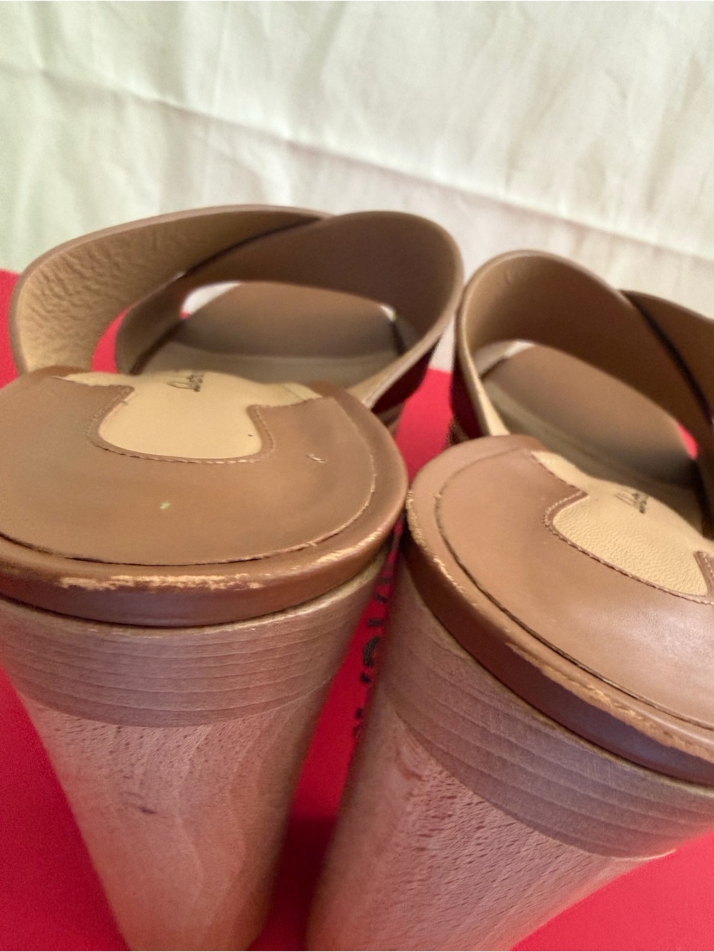 Salvatore Ferragamo Brown Leather Crisscross Slide Mules - Picture 5 of 5